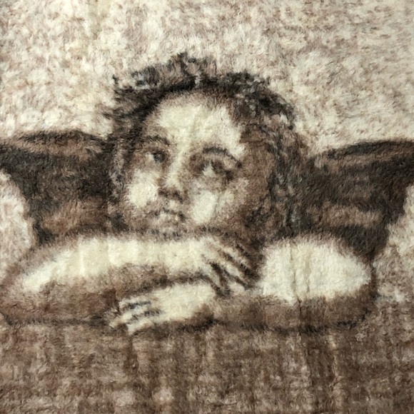 Cherubic Design Cream and Brown Throw Blanket Homeware - Picture 4 of 9